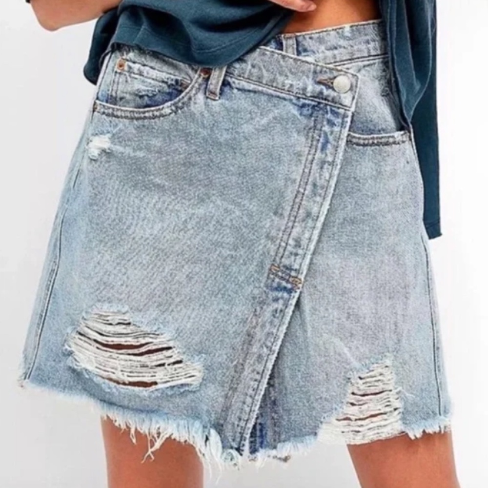 Free People Asymmetrical Parker Mini Skirt